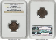 Vittorio Emanuele II 2 Centesimi 1861-N MS64 Brown NGC, Naples mint, KM2.2. From the R.L. Lissner Collection From the Meduno Collection HID09801242017...