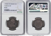 5-Piece Lot of Spanish Colonial Issues NGC, 1) Charles IV "Carolus IIII" 2 Reales 1790 Mo-FM - VF25 2) Ferdinand VII 4 Reales 1809 Mo-HJ - VG8 3) Char...