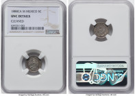 Republic Pair of Certified 5 Centavos NGC, 1) 5 Centavos 1888 Ca-M - UNC Details (Cleaned) 2) 5 Centavos 1887 Ca-M - VF30 Chihuahua mint, KM398.1. HID...