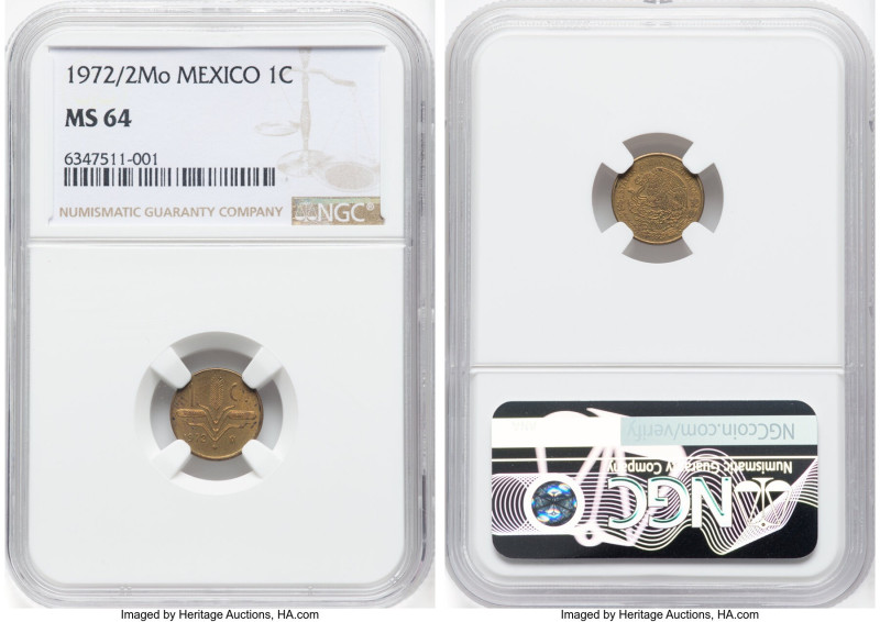 Estados Unidos 5-Piece Lot of Certified Centavos NGC, 1) Centavo 1972/2-Mo - MS6...