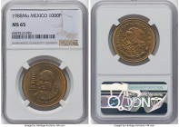 Estados Unidos 6-Piece Lot of Certified "Juana de Asbaje" 1000 Pesos NGC, 1) 1000 Pesos 1988-Mo - MS65 2) 1000 Pesos 1989-Mo - MS65 3) 1000 Pesos 1989...