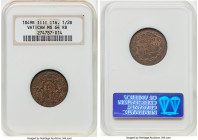 Pius IX 1/2 Baiocco Anno IV (1849)-R MS64 Red and Brown NGC, Rome mint, KM1340. From the Meduno Collection HID09801242017 © 2022 Heritage Auctions | A...