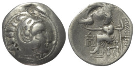 Ostkelten. Philippos III - Typen.

 Drachme (Silber).
Vs: Leicht stilisierter Kopf des jugendlichen Herakles mit Löwenfell rechts.
Rs: Leicht stil...