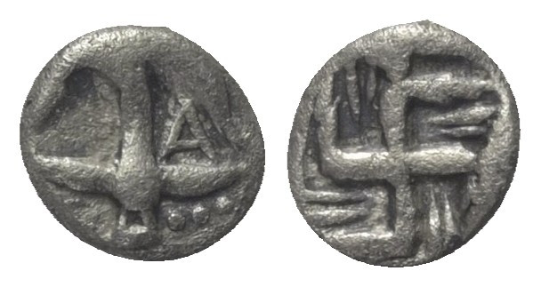 Thrakien. Apollonia Pontika.

 Obol (Silber). Ca. 540 - 530 v. Chr.
Vs: Anker...