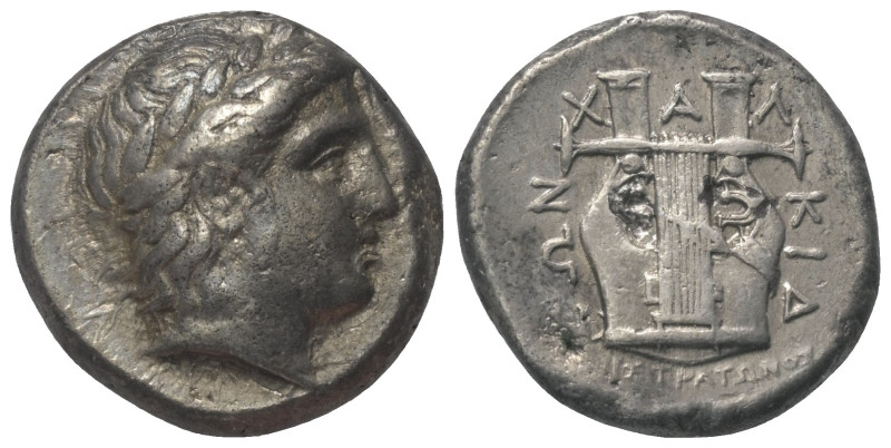 Makedonien. Chalkidischer Bund.

 Tetradrachme (Silber). 357 v. Chr. Olynthos....