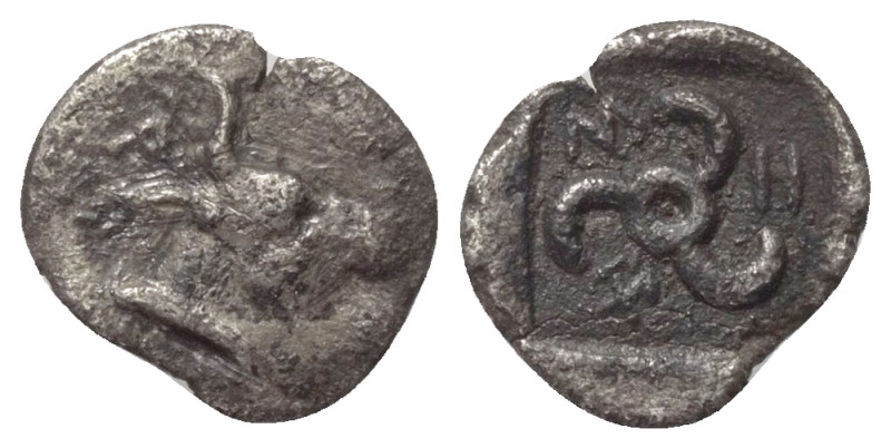 Dynasten von Lykien. Trbbenimi (ca. 390 - 375 v. Chr.).

 Obol (Silber).
Vs: ...