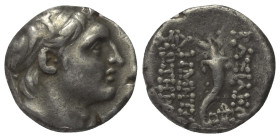 Seleukidisches Königreich. Demetrios I. Soter (162 - 150 v. Chr.).

 Drachme (Silber). Ca. 153 - 150 v. Chr. (Jahr nicht lesbar, Jahr 160 - 162). An...