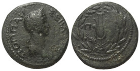 Thrakien. Perinthos. Poppaea (Kaiserin 62 - 65 n. Chr.).

 Bronze. Ca. 62 - 63 n. Chr.
Vs: Drapierte Büste mit Diadem und auf den Nacken fallendem ...