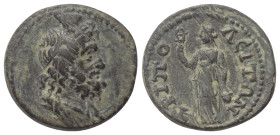 Lydien. Tripolis. Pseudo-autonome Prägung.

 Bronze. 2. - 3. Jhdt. n. Chr. (Zeit des Septimius Severus und Caracalla).
Vs: Drapierte Büste des Sera...