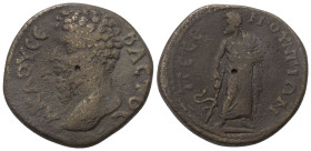 Galatien. Pessinos. Lucius Verus (161 - 169 n. Chr.).

 Bronze.
Vs: Büste des Lucius Verus links.
Rs: Asklepios mit Schlangenstab nach links stehe...