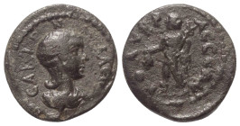 Kilikien. Kolybrassos. Tranquillina (Kaiserin 241 - 244 n. Chr.).

 Bronze.
Vs: Drapierte Büste der Tranquillina mit Diadem rechts.
Rs: Hermes mit...