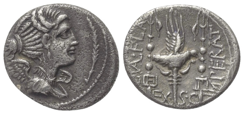 C. Valerius Flaccus.

 Denar (Silber). 82 v. Chr. Massalia.
Vs: Drapierte Büs...