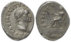 Vespasianus (69 - 79 n. Chr.).

 Denar (Silber). 69 - 71 n. Chr. Rom.
Vs: IMP CAESAR VESPASIANVS AVG. Kopf mit Lorbeerkranz rechts.
Rs: COS ITER T...