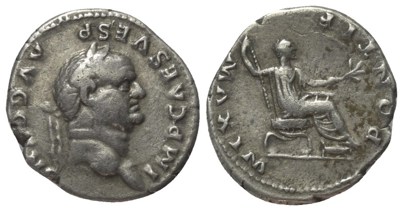 Vespasianus (69 - 79 n. Chr.).

 Denar (Silber). 73 n. Chr. Rom.
Vs: IMP CAES...