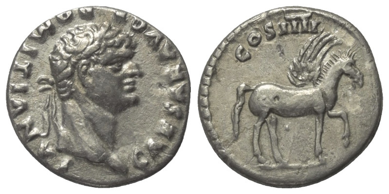 Domitianus (81 - 96 n. Chr.).

 Denar (Silber). 76 n. Chr. (unter Vespasian). ...