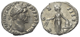 Antoninus Pius (138 - 161 n. Chr.).

 Denar (Silber). 154 - 155 n. Chr. Rom.
Vs: ANTONINVS AVG PIVS P P TR P XVIII. Kopf mit Lorbeerkranz rechts.
...