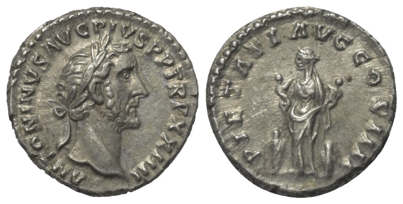 Antoninus Pius (138 - 161 n. Chr.).

 Denar. 160 - 161 n. Chr. Rom.
Vs: ANTON...