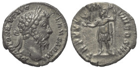 Marcus Aurelius (161 - 180 n. Chr.).

 Denar (Silber). 175 - 176 n. Chr. Rom.
Vs: M ANTONINVS AVG GERM SARM. Kopf mit Lorbeerkranz rechts.
Rs: TR ...