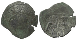 Michael VIII. Palaeologus und Andronicus II. Palaeologus (1272 - 1282 n. Chr.).

 Trachy (Kupfer). Constantinopolis.
Vs: Labarum auf Mondsichel; in...