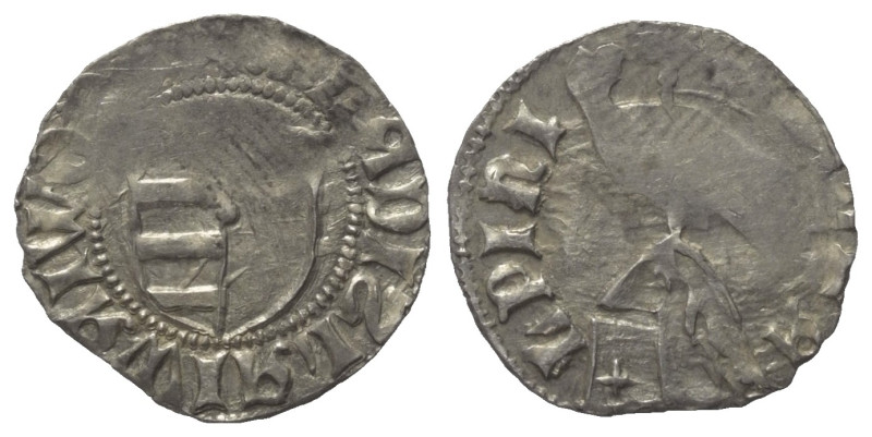 Walachei - Fürstentum. Vladislav I. (1364 - 1377).

 Dinar (Silber).
Vs: + M(...
