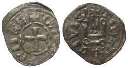 Achaia - Fürstentum. Guy I. de La Roche (1280 - 1287).

 Denar (Silber).
Vs: + G DVX ATENES. Kreuz.
Rs: + ThEBE CIVIS. Stilisiertes Kastell.

19...
