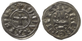 Achaia - Fürstentum. Guy I. de La Roche (1280 - 1287).

 Denar (Silber).
Vs: + G DVX ATENIS. Kreuz.
Rs: + ThEBE CIVIS. Stilisiertes Kastell.

19...