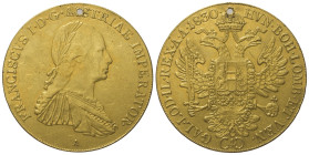 Kaisertum Österreich (1804 - 1918). Franz Joseph I. (1848 - 1916).

 4 Dukaten (Gold). 1830 A. Wien.
Vs: Antikisierende Büste mit Lorbeerkranz nach...