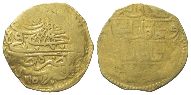 Osmanen. Ahmed III. (1115 - 1143 H. / 1703 - 1730).

 Ashrafi (Gold). 1115 H. ...