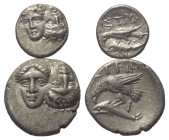 Griechische Münzen - Lots.


Istros (Moesia Inferior).

Lot (2 Stück, Silber): Diobol, Hemiobol; ca. 4. - 2. Jhdt. v. Chr.

Sehr schön - fast s...