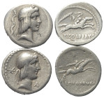 Römische Münzen - Lots. Republik.


Lot (2 Stück, Silber): Denare aus dem 1. Jhdt. v. Chr.
L. Calpurnius Piso Frugi (90 v. Chr.) und C. Calpurnius...