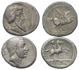 Römische Münzen - Lots. Republik.


Lot (2 Stück, Silber): Denare aus dem 1. Jhdt. v. Chr.

Sehr schön.

Verkauft wie besehen, keine Rückgabe /...