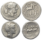 Römische Münzen - Lots. Republik.


Lot (2 Stück, Silber): Denare aus dem 1. Jhdt. v. Chr.

Fast sehr schön.

Verkauft wie besehen, keine Rückg...