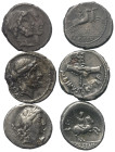Römische Münzen - Lots. Republik.


Lot (3 Stück, Silber): Denare aus dem 1. Jhdt. v. Chr.
Ein Stück ist subärat.

Zwei Stück mit dunkler Patina...