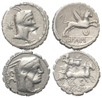 Römische Münzen - Lots. Republik.


Lot (2 Stück, Silber): Denare aus dem 1. Jhdt. v. Chr.
L. Procilius (80 v. Chr.) und L. Papius (79 v. Chr.).
...