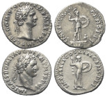 Römische Münzen - Lots. Kaiserzeit.


Lot (2 Stück, Silber): Denare des Domitianus (81 - 96 n. Chr.)..

Sehr schön.

Verkauft wie besehen, kein...