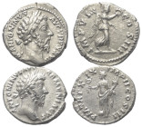 Römische Münzen - Lots. Kaiserzeit.


Lot (2 Stück, Silber): Denare des Marcus Aurelius (161 - 180 n. Chr.).

Sehr schön.

Verkauft wie besehen...