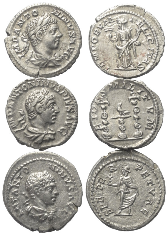 Römische Münzen - Lots. Kaiserzeit.


Lot (3 Stück, Silber): Denare des Elaga...