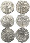 Mittelalter - Lots.


Bulgarien, Zarenreich.
Ivan Alexander (1331 - 1371).

Lot (3 Stück): Groschen (Silber), ohne Jahr, Trnovo.
Vs: Zar Ivan A...
