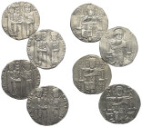 Mittelalter - Lots.


Venedig.
Ranieri Zeno (1253 - 1268).

Lot (4 Stück, Silber): Grosso.
Vs: RA GENO - DVX - S M VENETI. Doge und St. Markus ...