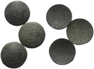 Mittelalter - Lots.


Ungarn.
Bela III. (1172 - 1196).

Lot (3 Stück): Kupfermünzen.
Vs: REX BELA - REX STS. Zwei Herrscher mit Kreuzstab front...