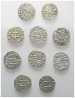 Mittelalter - Lots.


Ungarn.
Sigismund (1387 - 1437).

Lot (10 Stück, Silber): Denare.
Vs: Doppelkreuz mit langen Armen, verschiedene Münzzeic...
