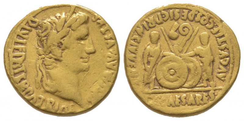 Augustus 27 avant J.C. - 14 après J.C. Aureus, Lugdunum (Lyon), 2 avant J.C.-14 ...