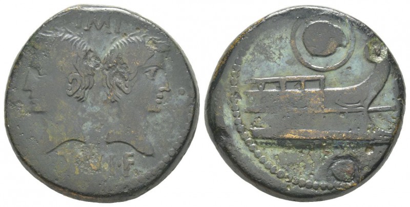 Augustus 27 avant J.C. - 14 après J.C. Dupondius, Agrippa et Octavian, Arausio, ...