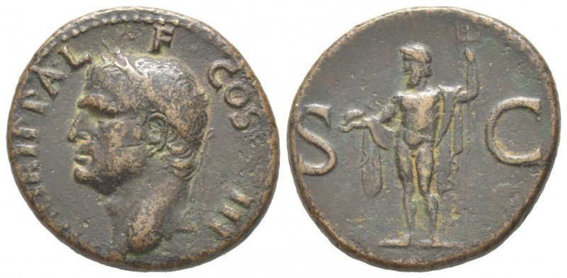 Agrippa 37 - 12 avant J.C. As, Rome, AE 11.06 g Avers: M AGRIPPA L F COS III Têt...