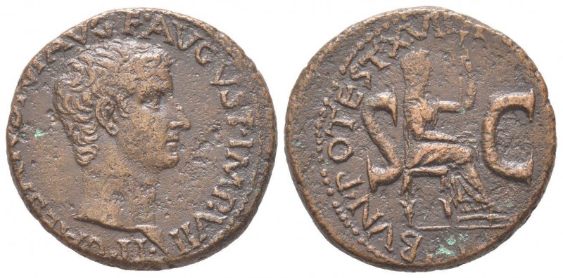 Tiberius 14 - 37 As, Rome, 36-37, AE 10.8 g Avers: TI CAESAR DIVI AVG F AVGVSTVS...