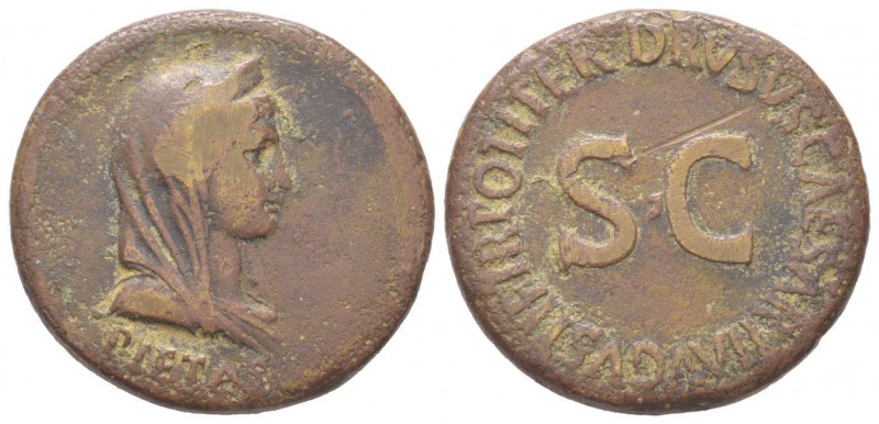 Tiberius pour Livia ( femme de Drusus Caesar 19 - 23) Dupondius, Rome, Orichalcu...