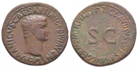 Claudius 41 - 54 pour Germanicus As, Rome, 50-54, AE 10.70 g Avers: GERMANICVS CAESAR TI AVG F DIVI AVG N Tête à droite Revers: TI CLAVDIVS CAESAR AVG...