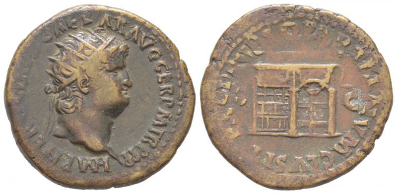 Nero 54 - 68 Dupondius, Rome, AE 12.86 g Avers: MP NERO CLAVD CAESAR AVG GER P M...