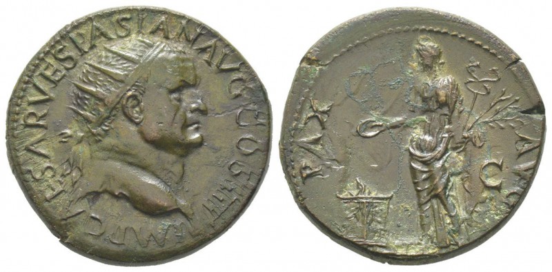 Vespasianus 69 - 79 Dupondius, Rome, 72-73, AE 13.52 g Avers: IMP CAESAR VESPASI...