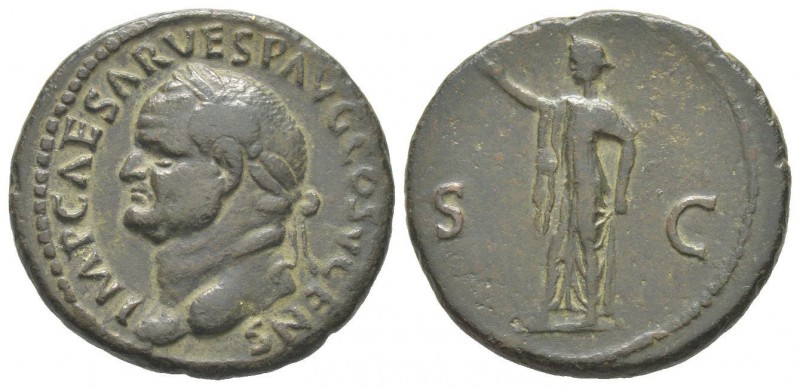 Vespasianus 69 - 79 As, Rome, 74, AE 10.78 g Avers: IMP CAESAR VESP AVG COS V CE...